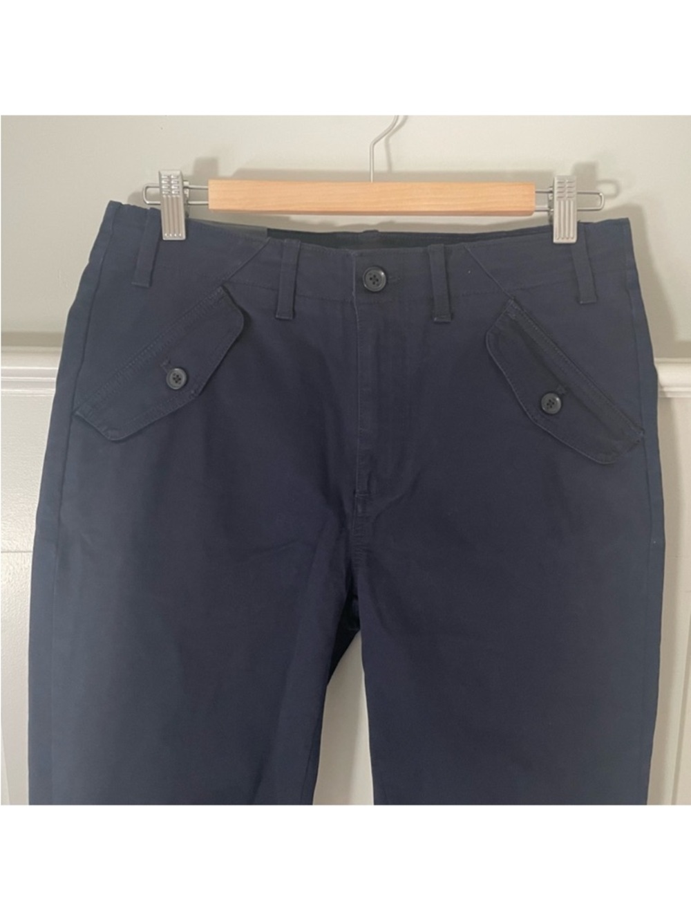 Banana Republic Authentic Chino Girlfriend Pant Preppy Navy Size 6 - Picture 7 of 10